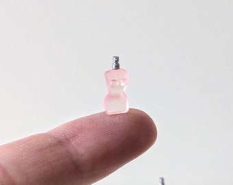 Miniature perfume bottle in 1:12 scale, miniature heart perfume bottle, dollhouse miniature, miniature french perfume bottle, mini perfume