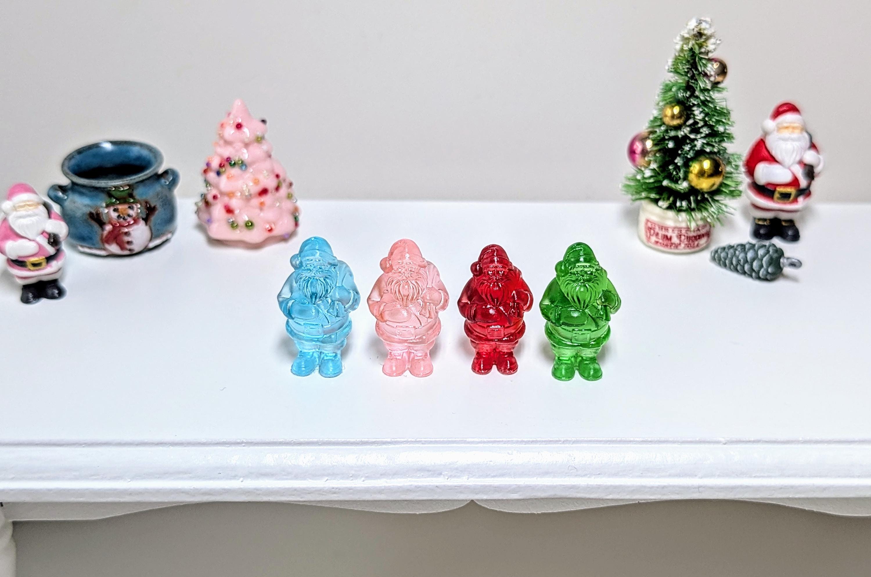 ミニチュア「ガラス」サンタクロース、ドールハウスミニチュアサンタ