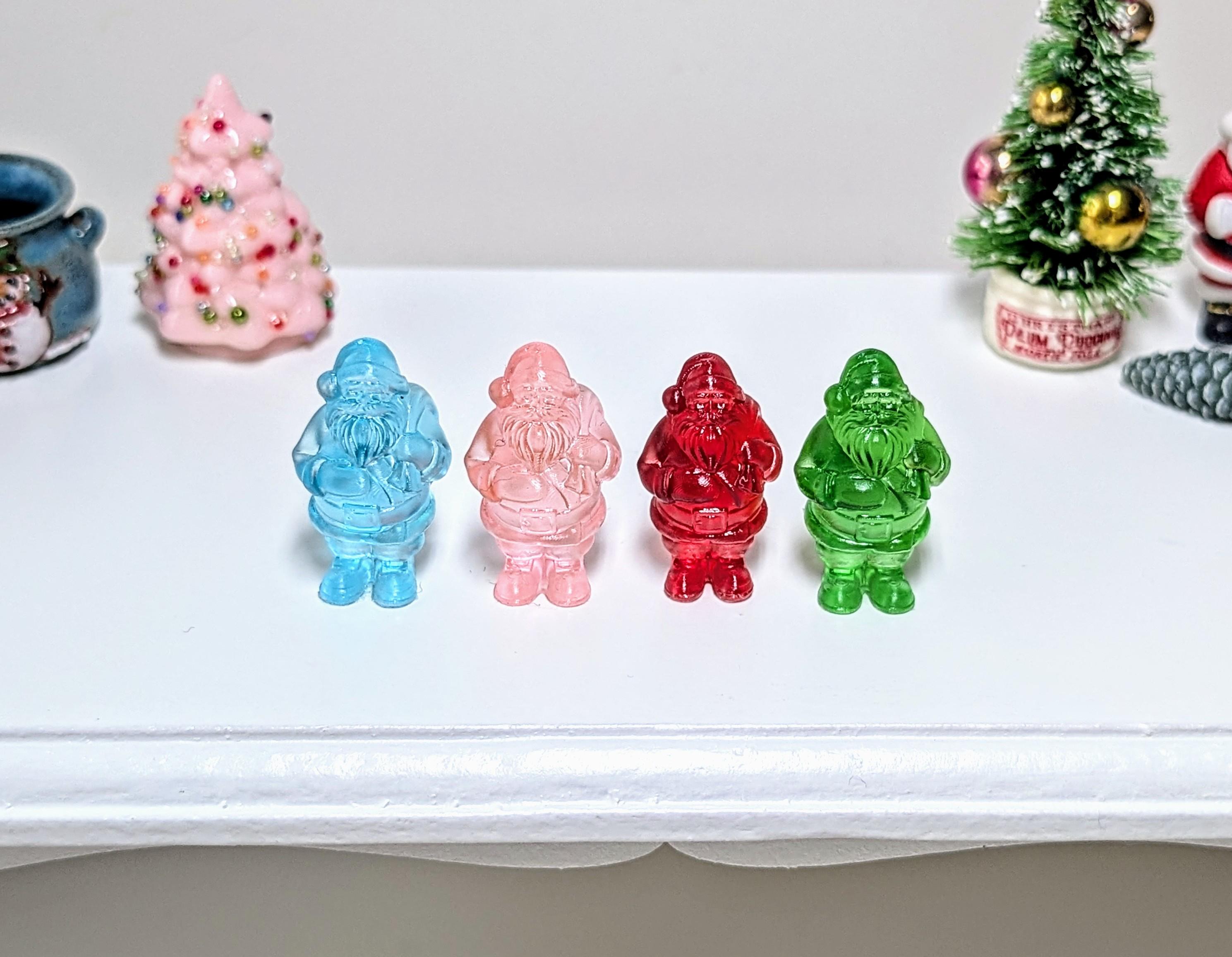 ミニチュア「ガラス」サンタクロース、ドールハウスミニチュアサンタ