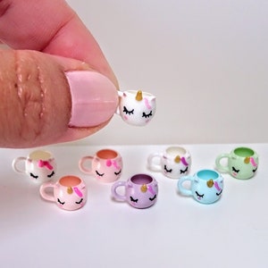 1:12 Miniatur-Einhorn-Becher, Puppenhaus-Miniatur-Einhorn-Becher, Miniatur-Becher, Puppenhaus-Miniatur, Puppenhaus-Miniatur-Becher, 12. Maßstab.
