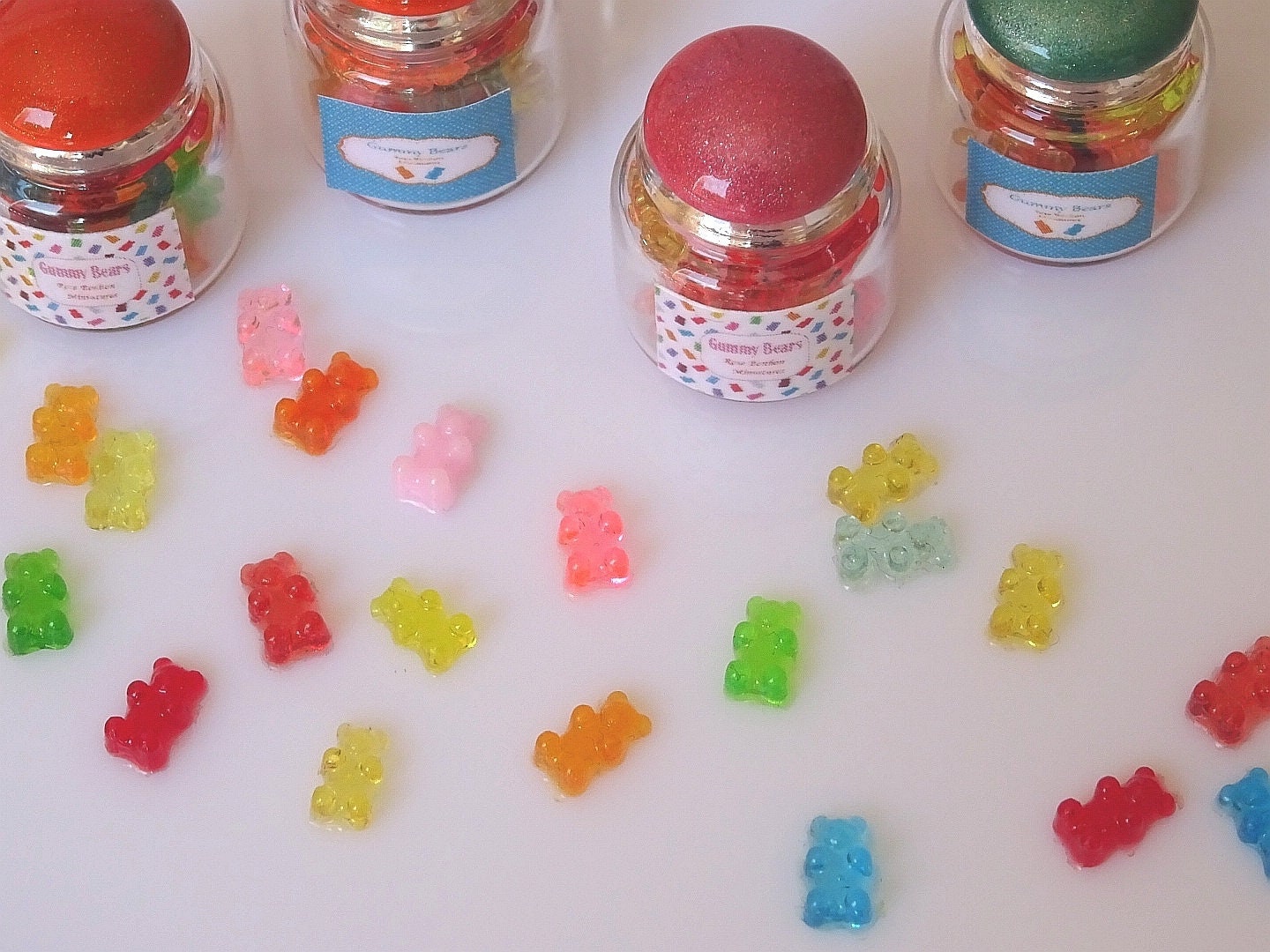 Mini Bear Gummy Candy Silicone Mold Assortment (10 Cavity) | Fake Sweet  Deco | Dollhouse Miniature Candies DIY