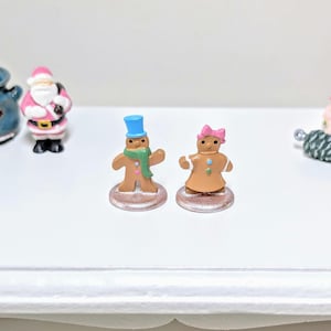 1:12 Miniature gingerbread man and girl, dollhouse miniature christmas figure, dollhouse miniature christmas decor, dollhouse miniature