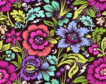 OOP Nightshade Deja Vu PWTP206 Spider Blossom in Equinox By Tula Pink cotton fabric