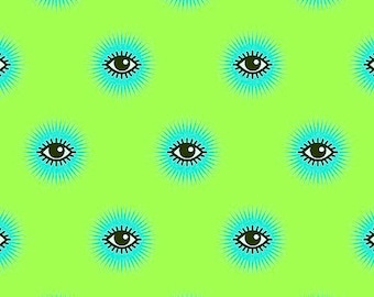 OOP  De La Luna - I see you - Mystic by Tula pink, Cotton Fabric