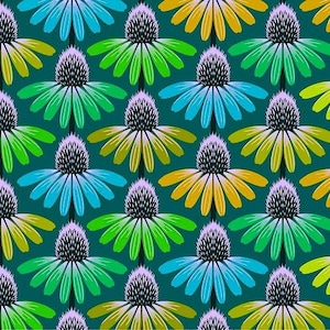US tariffs PAID ( DHL Service ) - Love Always Anna Maria Horner Echinacea Glow Algae cotton fabric