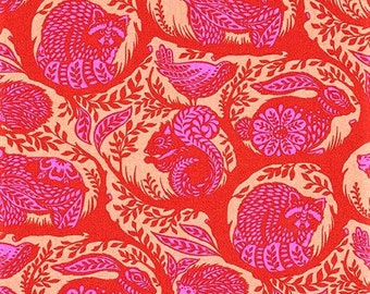 OOP Slow & Steady Tribüne Orange Crush von Tula pink, Baumwollstoff