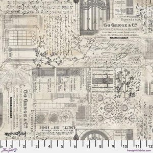 Tarifs américains PAYÉS (service DHL) - Palette d&#39;éléments éclectiques Tim Holtz en saison - Halloween par 1/2 mètre - Tissu en coton