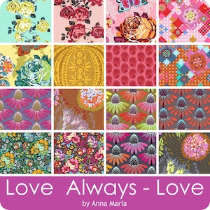 Love Always 16 Fat Quarter Bundle - Love(Original Factory Cut) Anna Maria Horner