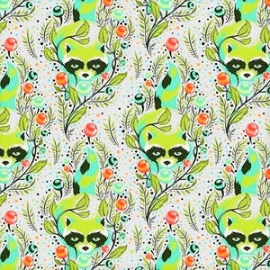 OOP ALL STARS Raccoon - Agave by Tula pink - cotton fabric