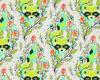 OOP ALL STARS Raccoon - Agave by Tula pink - cotton fabric