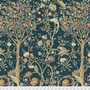 OOP ORKNEY Melsetter - Indigo The Original Morris & Co. Cotton Fabric