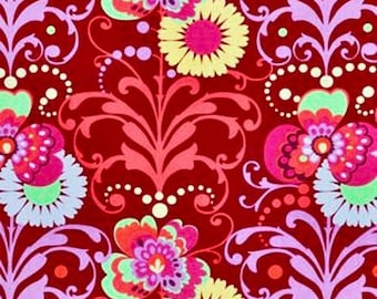 OOP Love - AB49 Paradise Garden - Wine By Amy Butler - cotton fabric