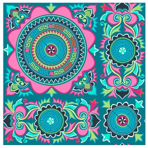 1/2 yard OOP Dream Weaver Mantra Teal by Amy Butler cotton Fabric