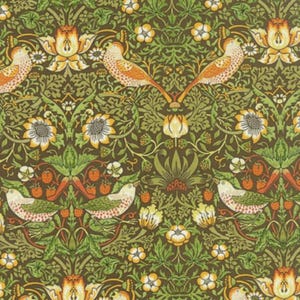 Tela de algodón Strawberry Thief de Barbara Brackman 'Best of Morris' de OOP Moda