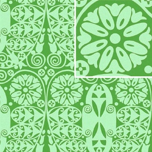 OOP Soul Blossom Temple Doors - Basil by Amy Butler. cotton fabric