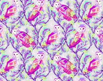 OOP Moon Garden - Nachteule Dusk by Tula Pink Baumwoll Quilting Stoff