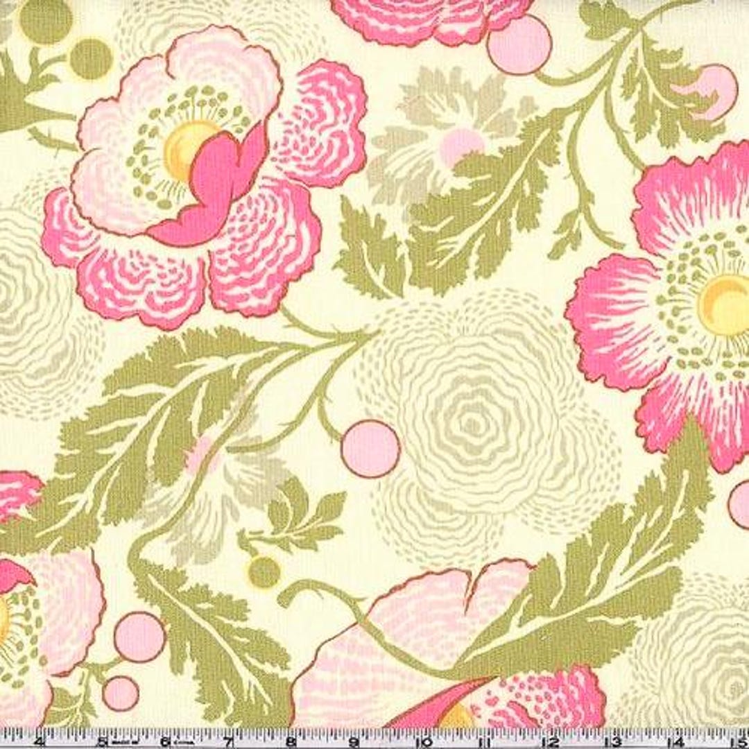 OOP - Midwest Modern - Fresh Poppies - Sage by Amy Butler Cotton Fabric ...