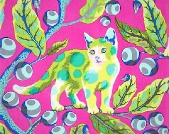 OOP Tabby Road Disco Kitty Berry bird By Tula Pink ORIGINAL Collection