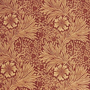 OOP William Morris Kelmscott  Marigold - Red by The Original Morris & Co , Cotton fabric