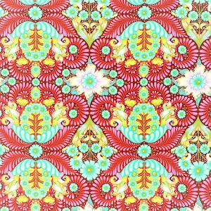 OOP Slow & steady The Tortoise Orange Crush by Tula pink, tkanina bawełniana