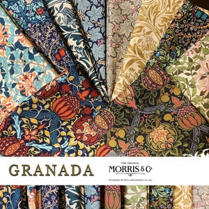 18 Fat Quarter bundle William Morris GRANADA by The Original Morris & Co.
