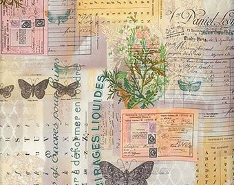 Tim Holtz Eclectic Elements Foundations - botanisch in meerdere, katoenweefsel, 1/2 werf