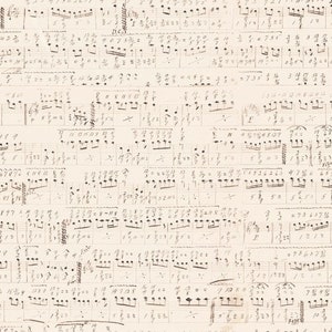 Puede incluir: Una hoja de música vintage con notas escritas a mano y notación musical. El papel es de color crema y la tinta es negra. La música está llena de notas, claves y otros símbolos musicales.