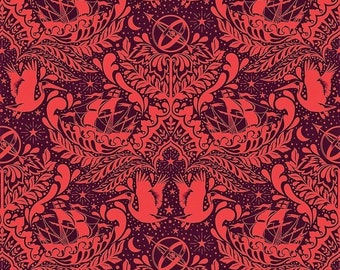 OOP ELIZABETH Ship Shape Plum by tula pink, cotton fabric