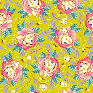 Tula Pink - Moon Garden – Tecido de algodão para quilting Kabloom Dawn
