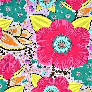 OOP Hindsight Honorable Mention in Fuchsia by Anna Maria Horner , cotton fabric