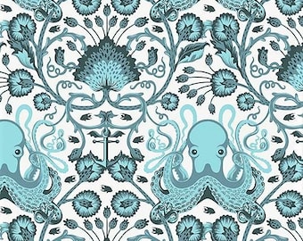 OOP  Rare Salt Water Octogarden Aqua By Tula Pink cotton Fabric