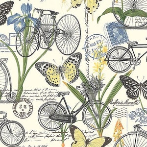 Buttercup - Spring Ride – Ivory by Timeless Treasures. cotton Fabric