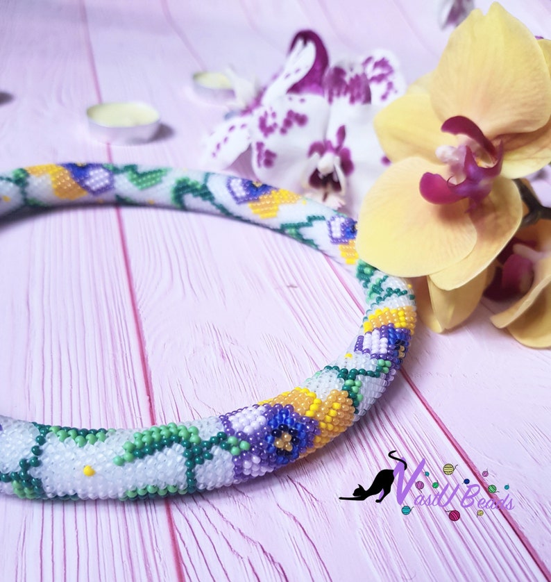 Beads crocheted knitted necklace bracelet beaded Flowers beaded style fashion beauty gold flower style women unisex jewellery luxury men