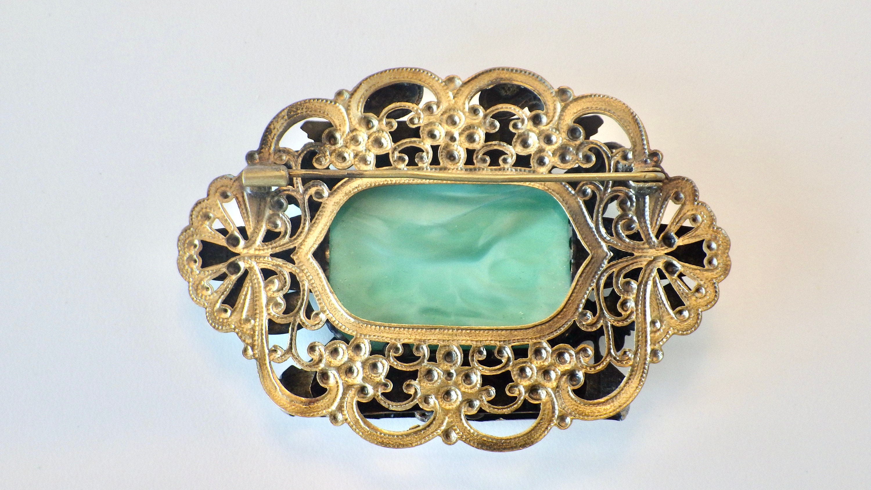 Desirable Max Neiger Egyptian Revival Brooch; Art Deco