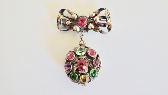 1930's Hobe Swiss Watch Brooch; Hobe Gold Plate ov