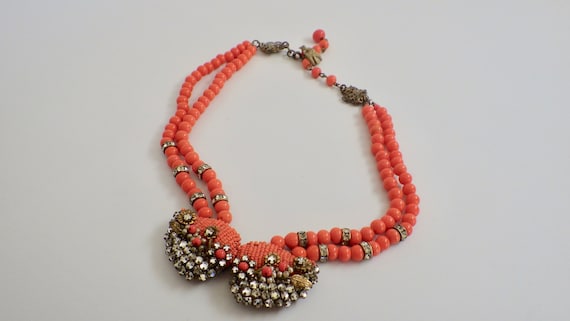 Beautiful Miriam Haskell Seed Bead Necklace; Signe