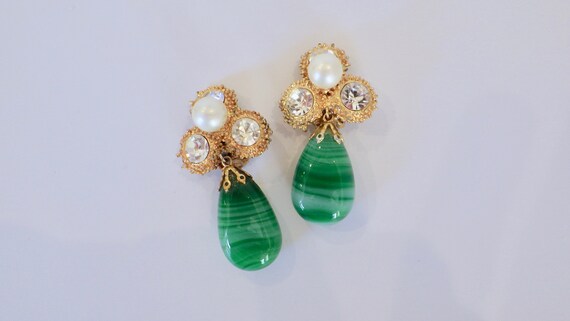 Scaasi Vintage Earrings; Scaasi Runway Couture Cli