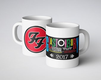 Foo Fighters at Glastonbury Printed Mug