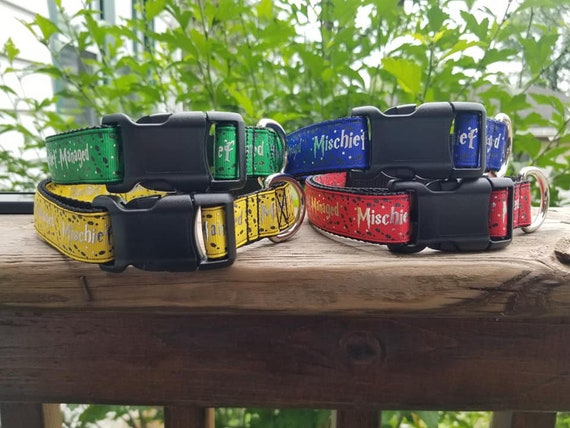 Mischief managed hotsell dog collar