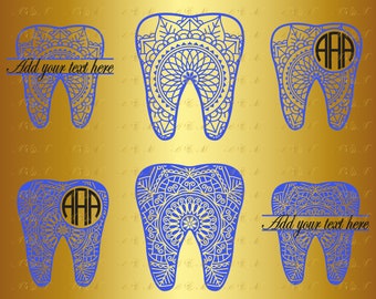 60% OFF, Tooth Svg Mandala Svg Zentangle Dentist Dental Monogram Teeth Png Eps Dxf Vinyl Cut File Decal Silhouette Digital Clipart Baby Mugs