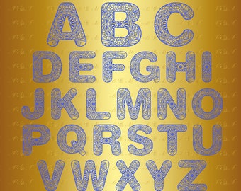 60% OFF Alphabet SVG Alphabet Mandala Svg Zentangle Letter Png Eps Dxf Vinyl Cut File Decal Silhouette Vector Font Clipart Monogram Stencils