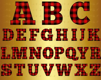 60% OFF Alphabet Buffalo Plaid SVG Christmas Decal Letter Silhouette Clipart Plaid Font Png Eps Dxf Ai Vinyl Cut File Initial Rustic Stencil