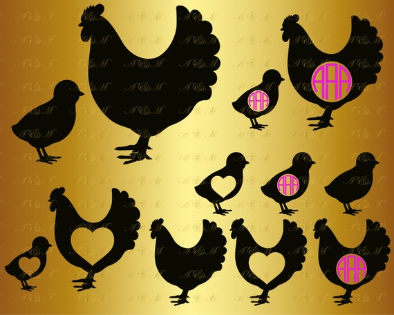 Download 60% OFF Chicken SVG Farm Family Animal Silhouette Mother ...