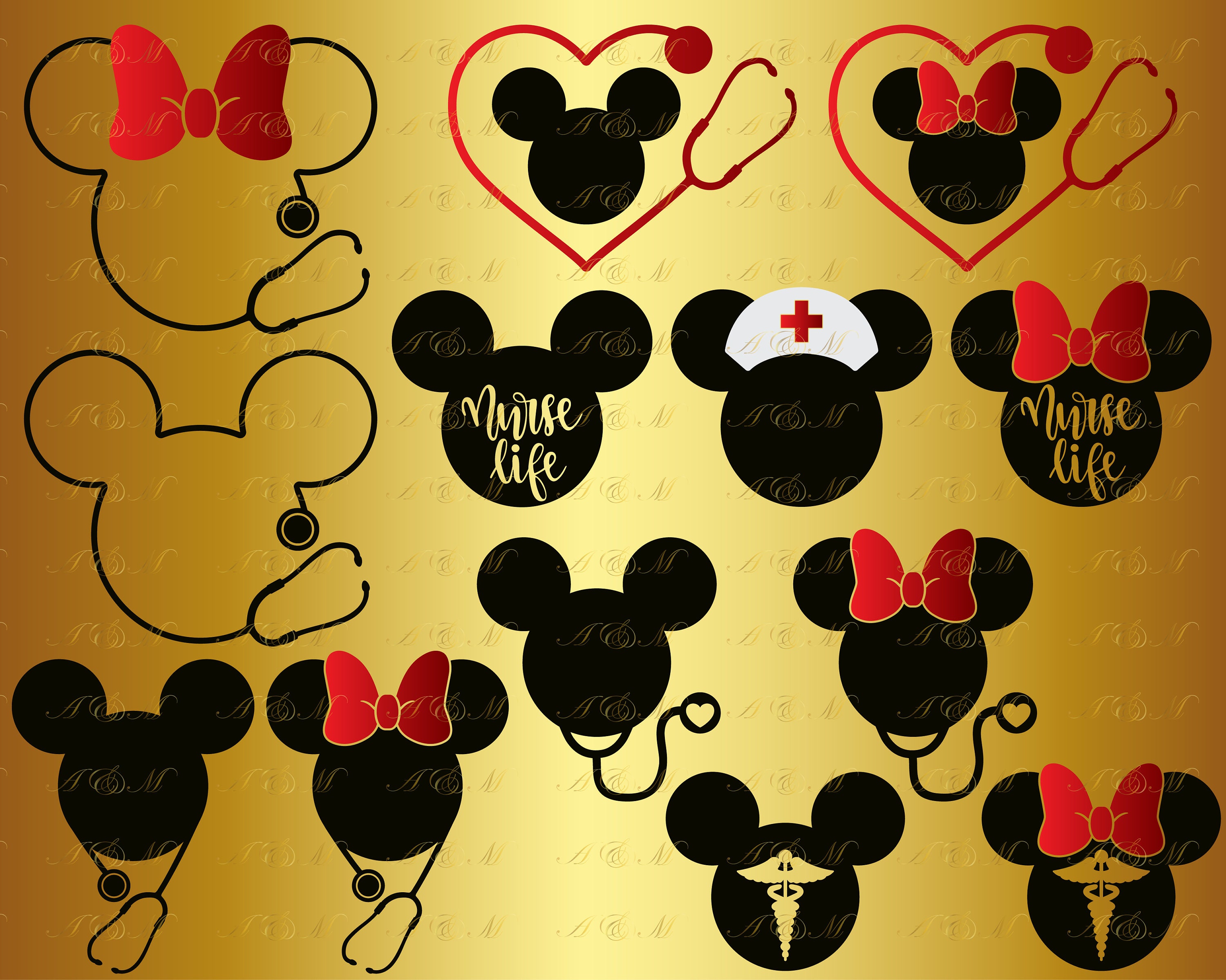 Download 60% OFF Mouse Nurse SVG Mickey Minnie Head Face Ears Decal ...