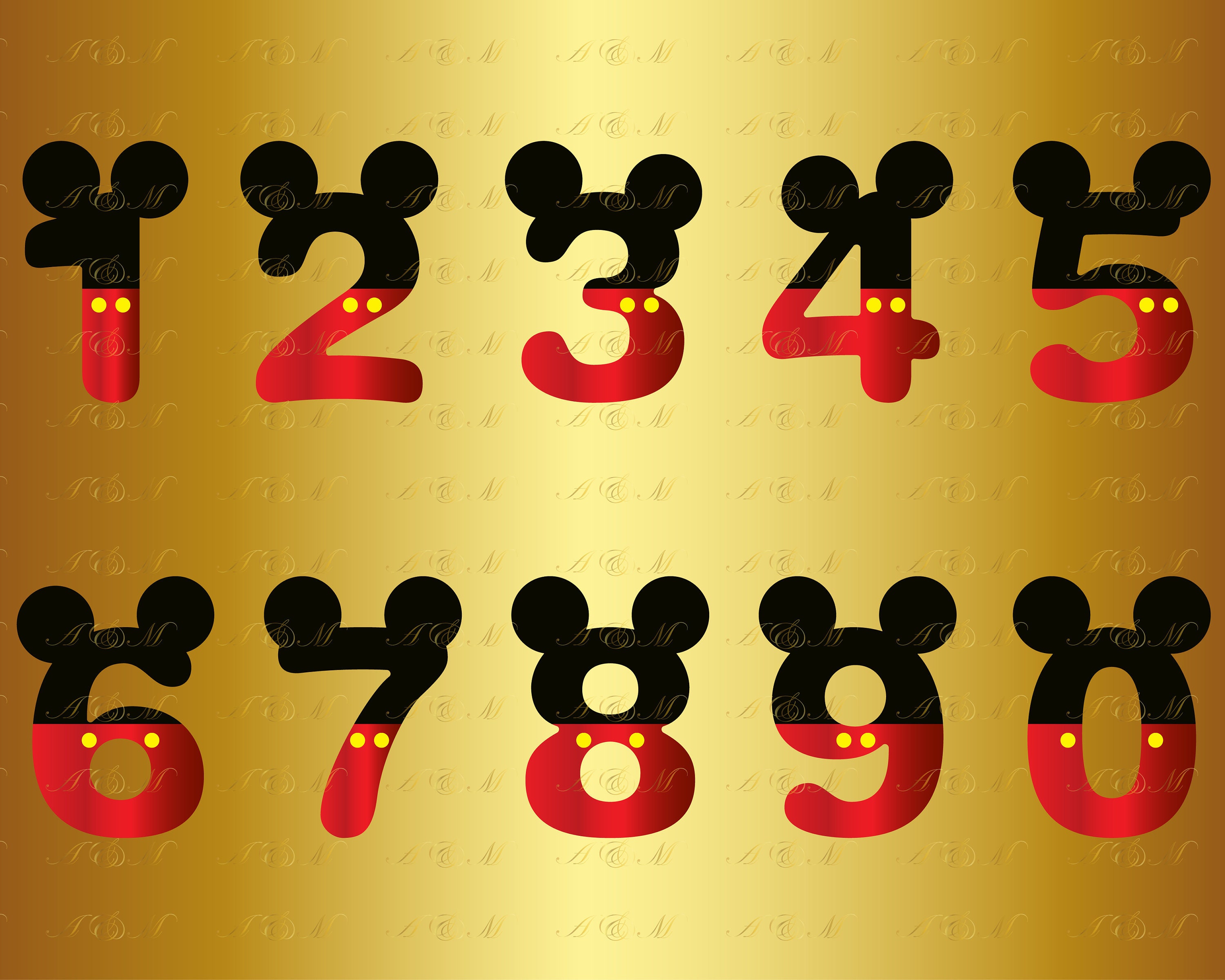 Download 60% OFF Mickey Numbers SVG Birthday Number Svg Mouse Ears ...