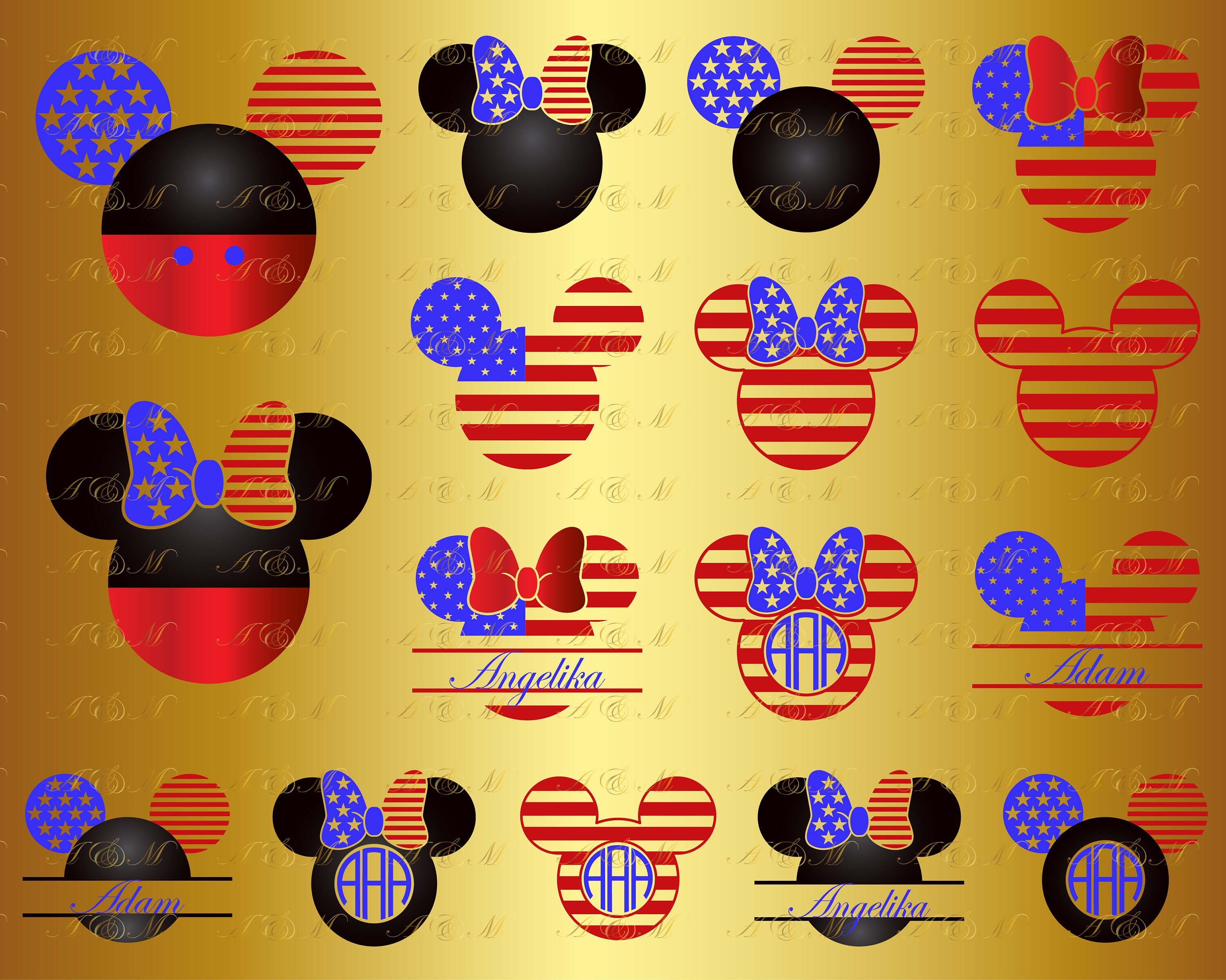 60 Off Minnie Svg Mickey Svg 4th Of July American Flag Etsy