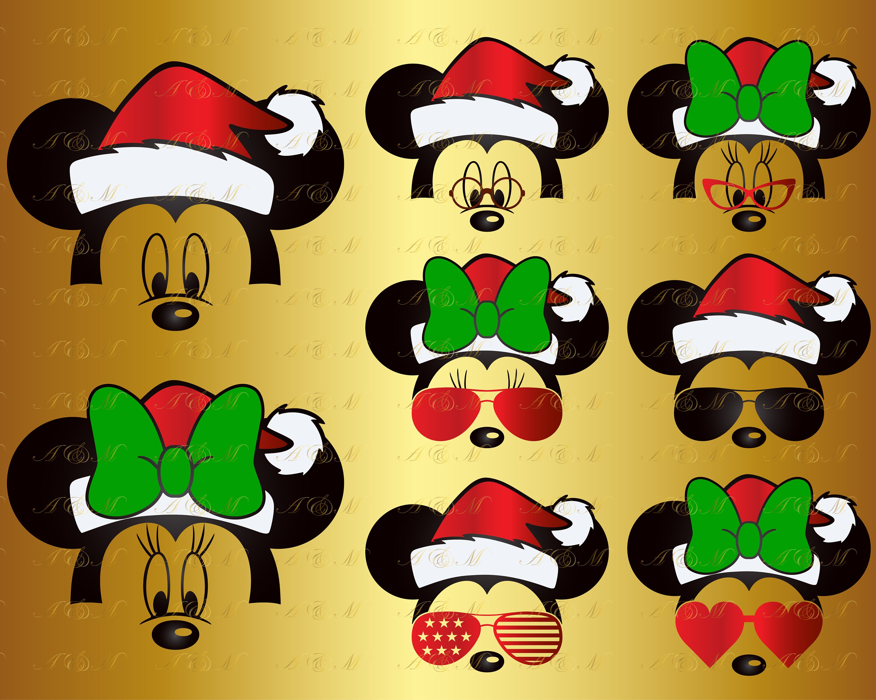 Download 60% OFF Santa Mickey SVG Minnie Svg Christmas Mouse Head ...