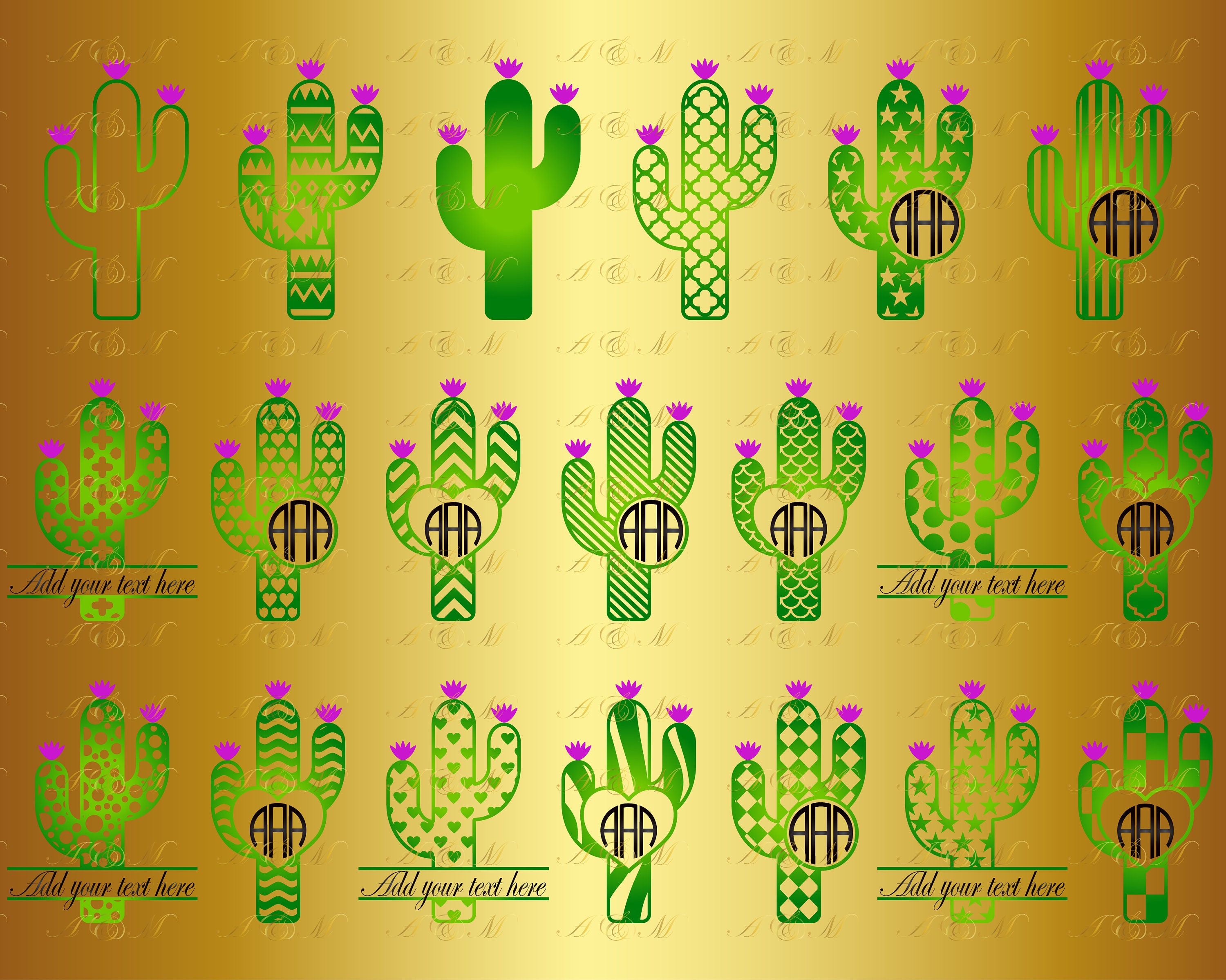 Download 60% OFF Cactus SVG Cactus Monogram Svg Desert Cacti Plants Png | Etsy