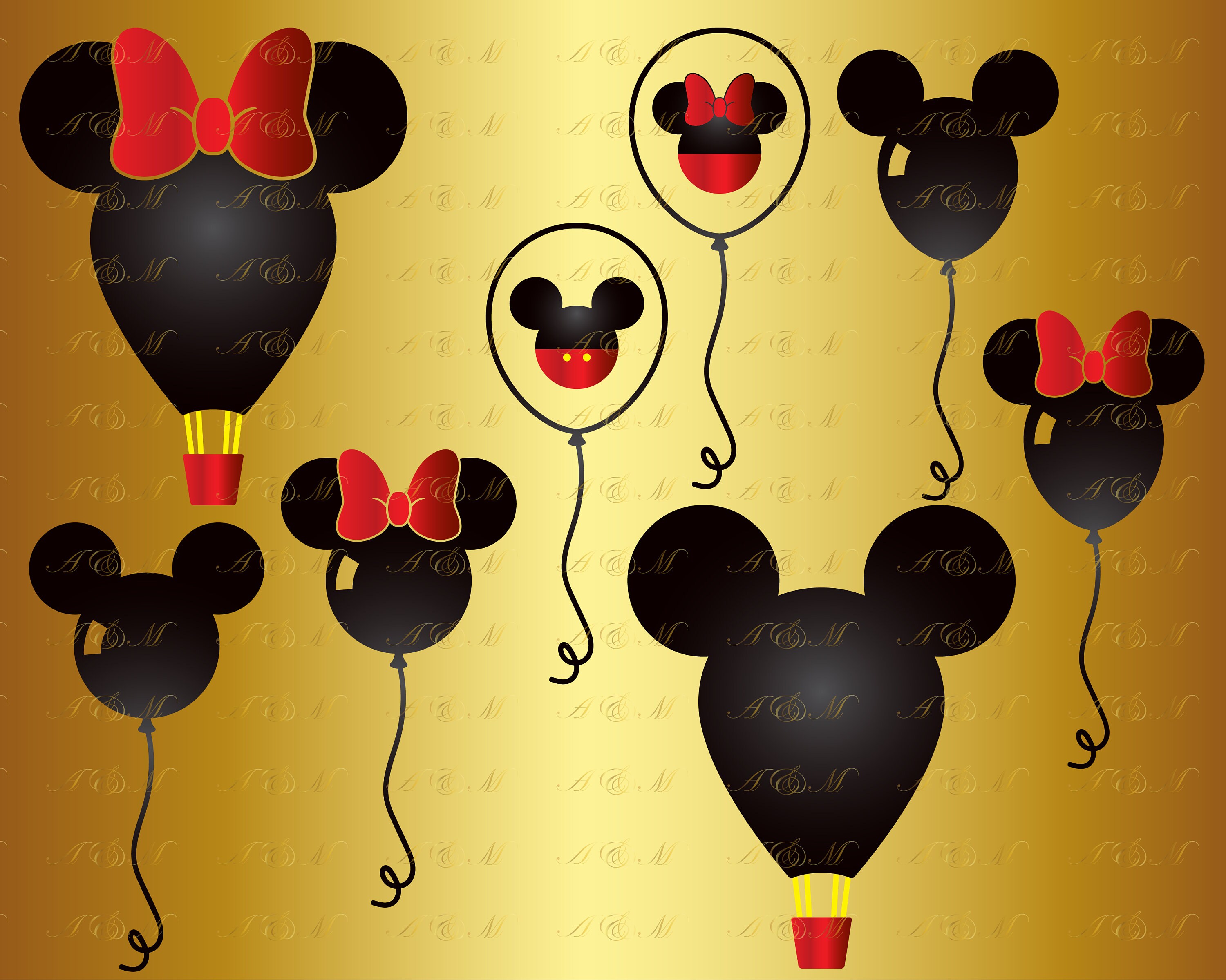 Download 60% OFF Balloon Mickey SVG Minnie Svg Air Balloon Birthday ...