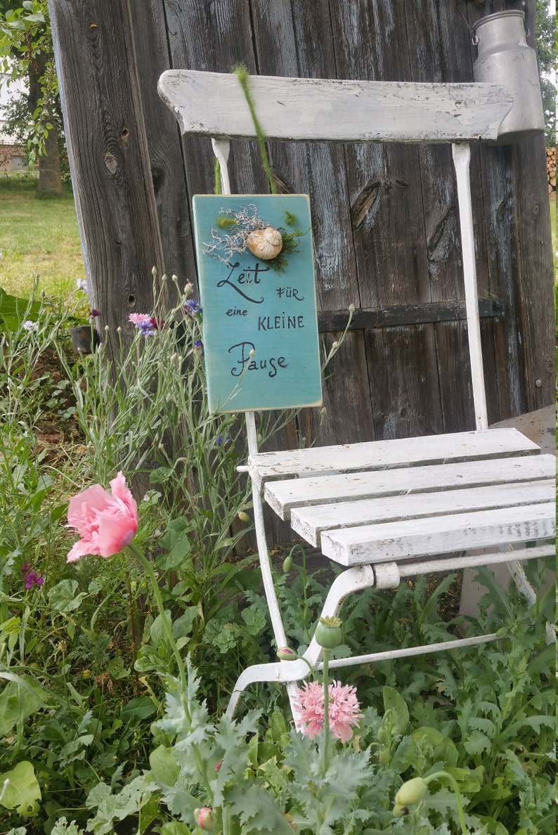 Vintage Garten Schild Zeit für eine kleine Pause Etsy.de